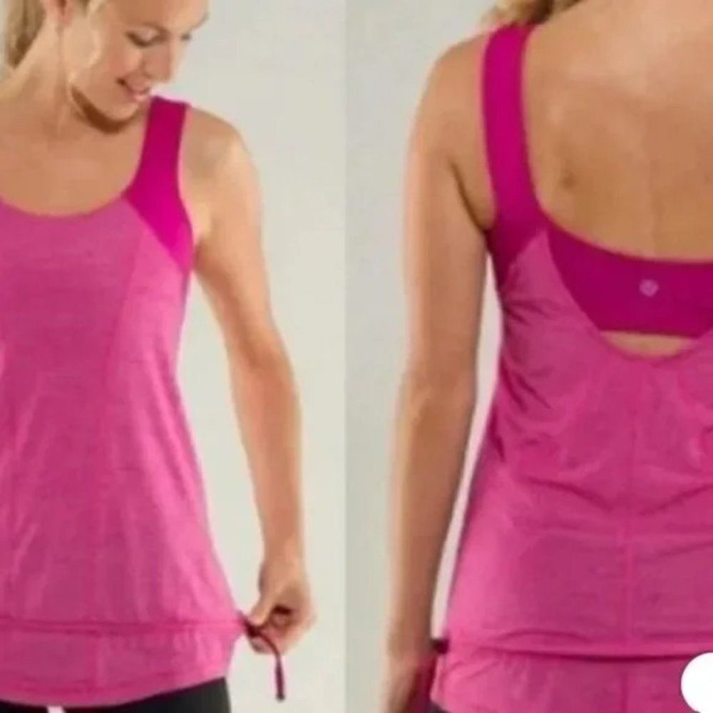 lululemon athletica Pink Layered Tank Top